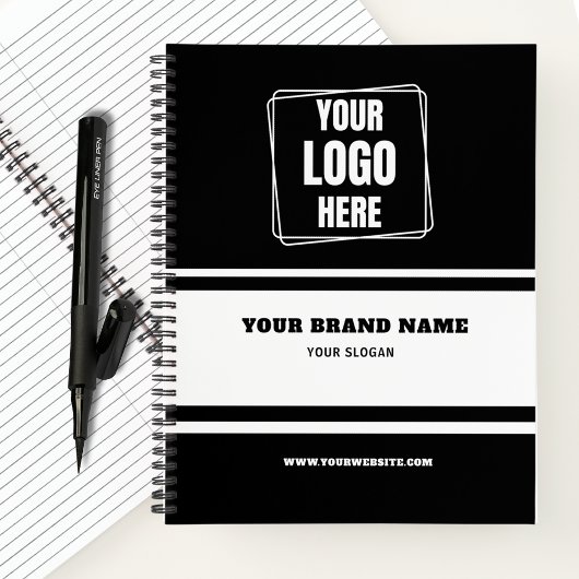 白黒の会社ブランディング&ギフ企業のト ノートブック