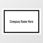 白黒の会社名ここ文字テンプレート ウィンドウサイン (シート)