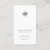 白黒の個々のミニマル名刺 名刺 (裏面)