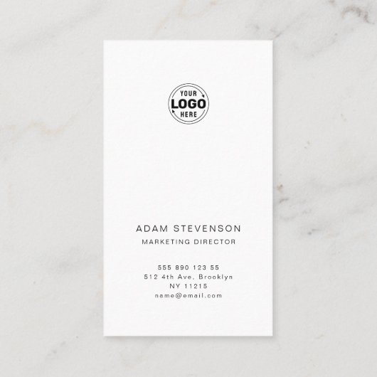 白黒の個々のミニマル名刺 名刺 (裏面)