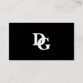 白黒の個人用シンプル 名刺 (裏面)