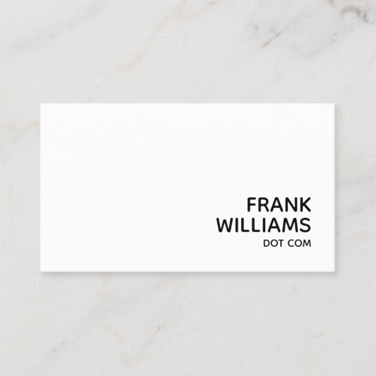 白黒の個人用WebサイトのURL 名刺 (正面)