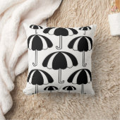 白黒の傘 クッション (ブランケット)