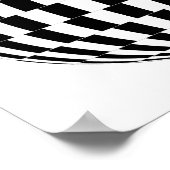 白黒の催眠ディスコボール ポスター (角)