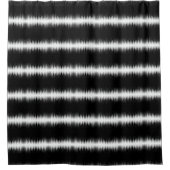 白黒の催眠性の丸い線ストリークアート シャワーカーテン (正面)