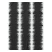 白黒の催眠性の丸い線ストリークアート テーブルクロス (正面)