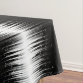 白黒の催眠性の丸い線ストリークアート テーブルクロス (インサイチュ)