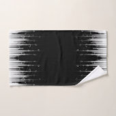 白黒の催眠性の丸い線ストリークアート バスタオルセット (ハンドタオル)