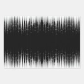 白黒の催眠性の丸い線ストリークアート ラッピングペーパーシート (正面)