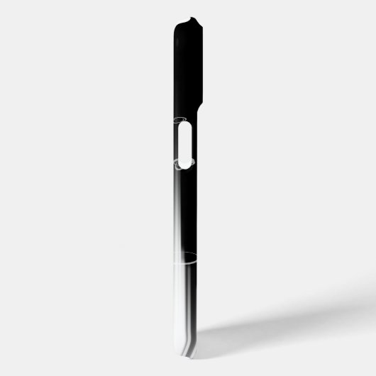 白黒の催眠性の丸い線ストリークアート Case-Mate iPhoneケース (裏面 / 右)