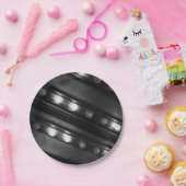 白黒の光パターン ペーパープレート (パーティー)