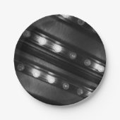 白黒の光パターン ペーパープレート (正面)