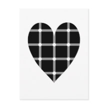 白黒の光学錯覚ハート