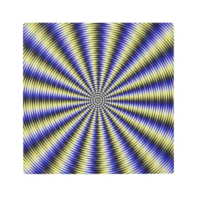 白黒の光学錯覚 メタルプリント (正面)