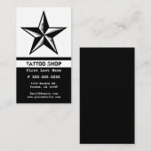 白黒の入れ墨の星のカスタムな名刺 名刺 (正面/裏面)