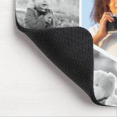 白黒の六角フォトコラージュ マウスパッド (コーナー)