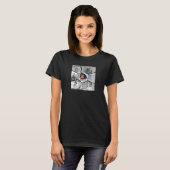 白黒の六角フォトコラージュ Tシャツ (正面フル)