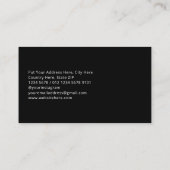 白黒の円のドット 名刺 (裏面)