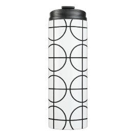 白黒の円のパターストライプン タンブラー