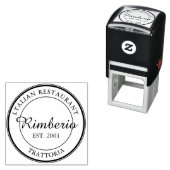 白黒の円のプロフェッショナルロゴ セルフインキングスタンプ (インサイチュ)