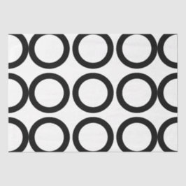 白黒の円の幾何学的パターン 薄葉紙