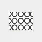 白黒の円の幾何学的 ポストイット (正面)