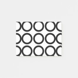 白黒の円の幾何学的 ポストイット