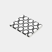 白黒の円の幾何学的 ポストイット (アングル)