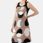 白黒の円の継ぎ目のないパターン エプロン (インサイチュ)