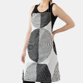 白黒の円の継ぎ目のないパターン エプロン (インサイチュ)