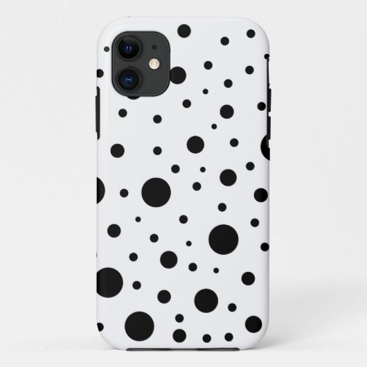 白黒の円デザイン Case-Mate iPhoneケース (裏面)