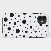 白黒の円デザイン Case-Mate iPhoneケース (裏面(横))