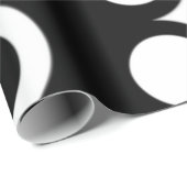 白黒の円パターン ラッピングペーパー (ロールコーナー)