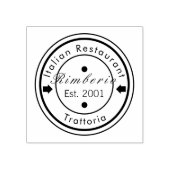 白黒の円プロフェッショナル ラバースタンプ (インプリント)