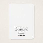 白黒の円ロゴのイヤリング表示カード (裏面)