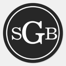 白黒の円形モノグラ伝統的ム