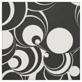 白黒の円抽象芸術布 ファブリック (見本)