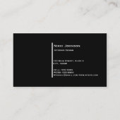 白黒の円点々のあるビジモダンネスカード 名刺 (裏面)