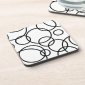 白黒の円 コースター (左側)