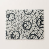 白黒の円 ジグソーパズル (横)