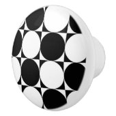 白黒の円 セラミックノブ (右)