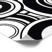 白黒の円 ポスター (角)