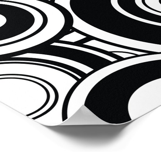 白黒の円 ポスター (角)