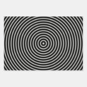 白黒の円 ラッピングペーパーシート (正面)