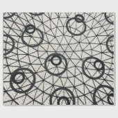 白黒の円 ラッピングペーパー (フラット)