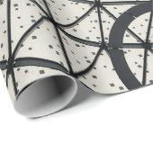 白黒の円 ラッピングペーパー (ロールコーナー)