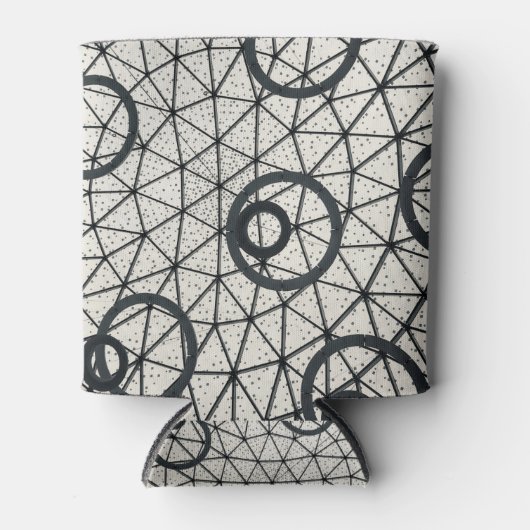 白黒の円 缶クーラー (正面)