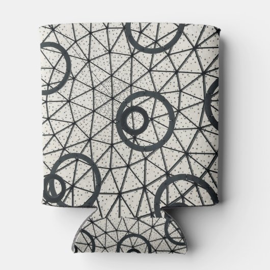 白黒の円 缶クーラー (裏面)