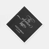 白黒の冒険が始ま結婚る スタンダードランチョンナプキン (角)