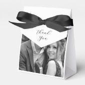 白黒の写真ありがとう白結婚白 フェイバーボックス (正面サイド)